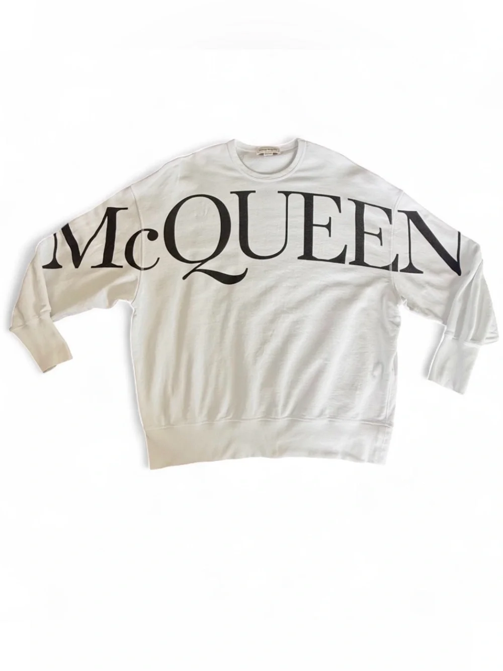 Alexander McQueen Logo Print OVERSIZED Sweatshirt Size XS